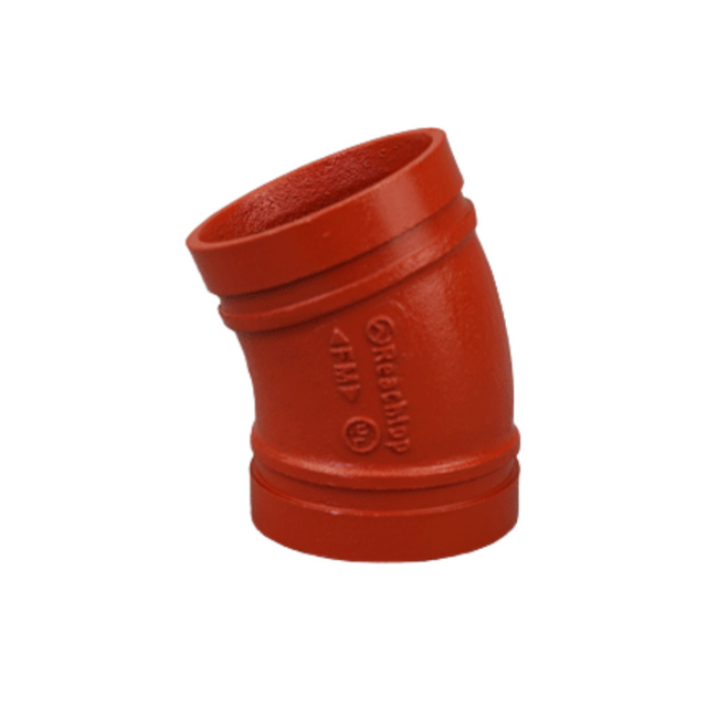 آرنج شیاردار 22.5 درجه | چدن داکتیل 1 تا 12 اینچ
