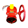 شیر پروانه ای شیاردار دنده ای Awwa C606 برای سیستم آب حفاظتی در برابر آتش، DN100-DN300